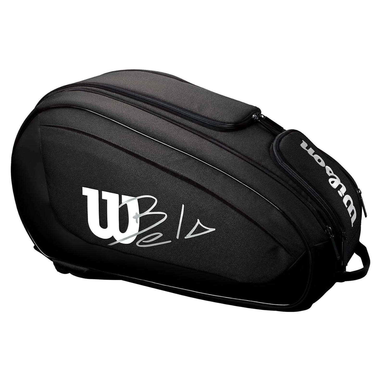 Bolsa de Padel WILSON Bela DNA Super Tour - Hasta 6 Palas, Negra