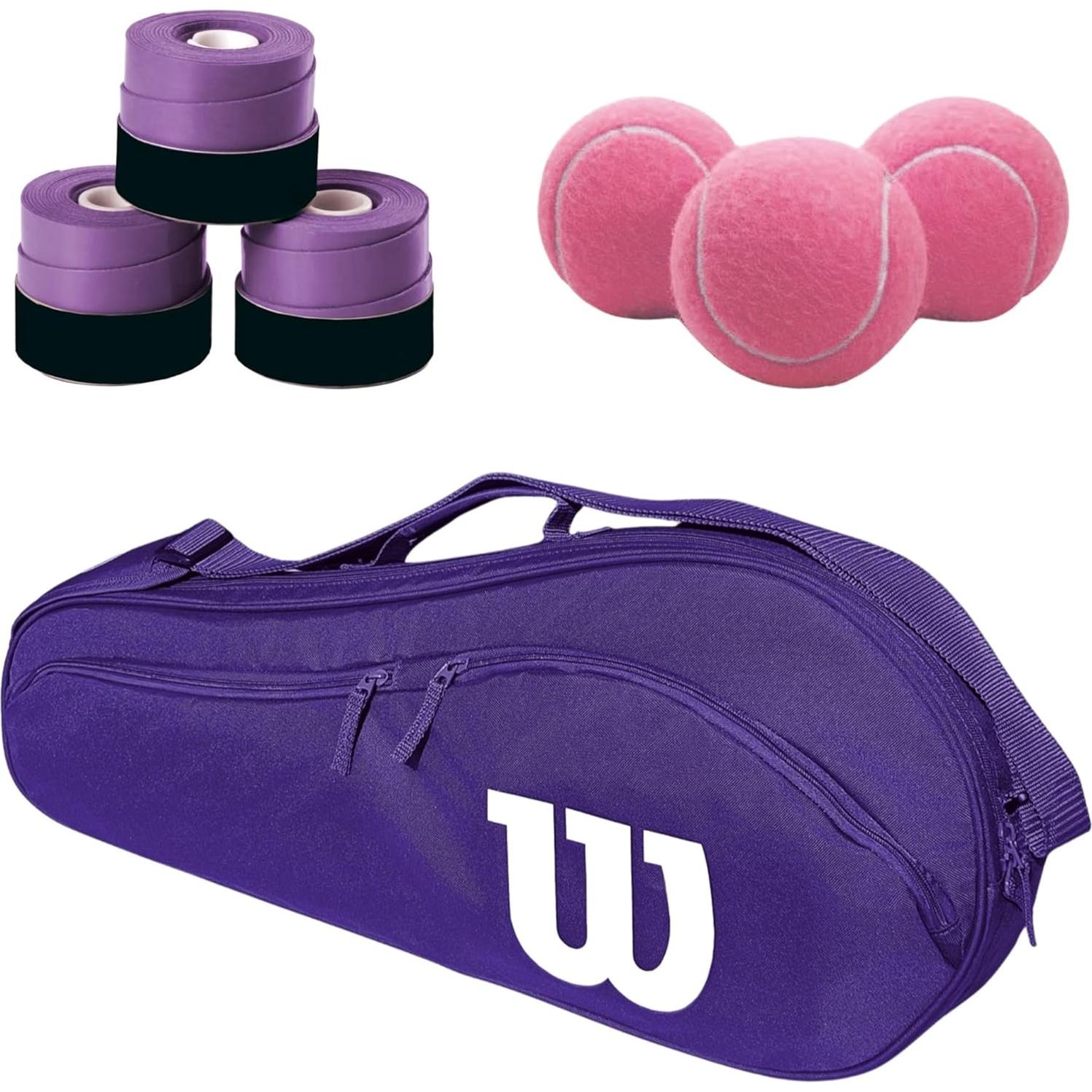 Mochila de Tenis Wilson Advantage 2.5 con Overgrips y Pelotas