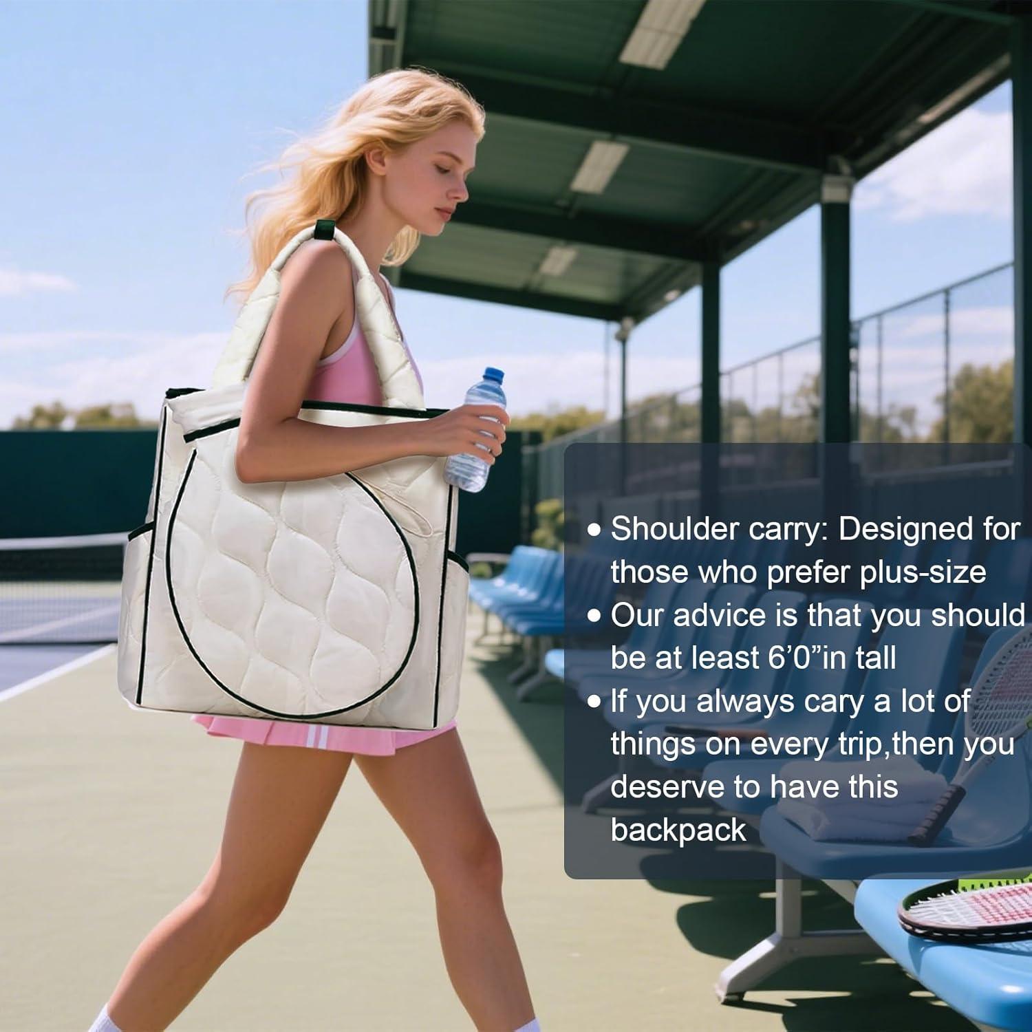 Bolsa de Tenis 2-en-1 CCGTIOR Q2438-01 25L Blanca