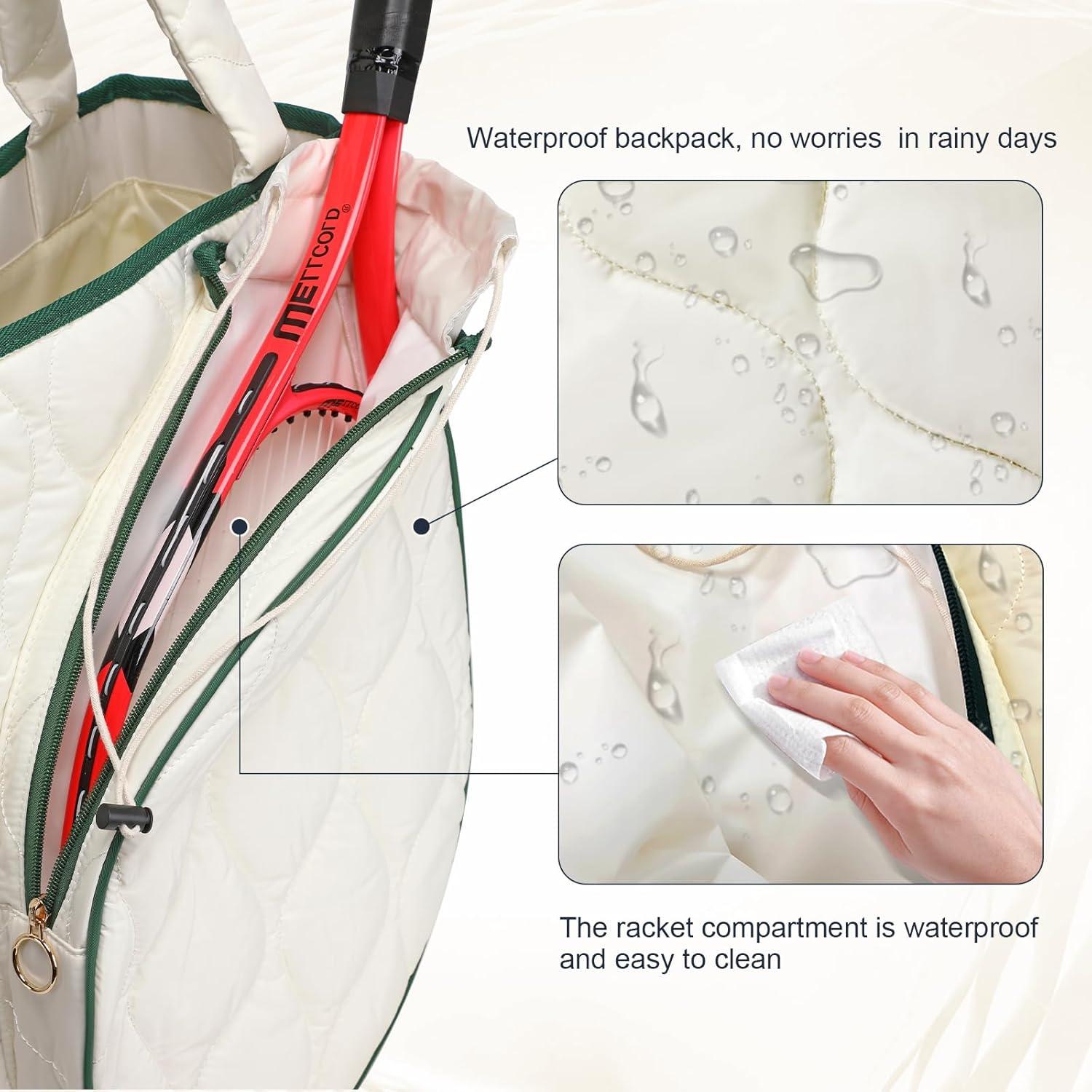 Bolsa de Tenis 2-en-1 CCGTIOR Q2438-01 25L Blanca