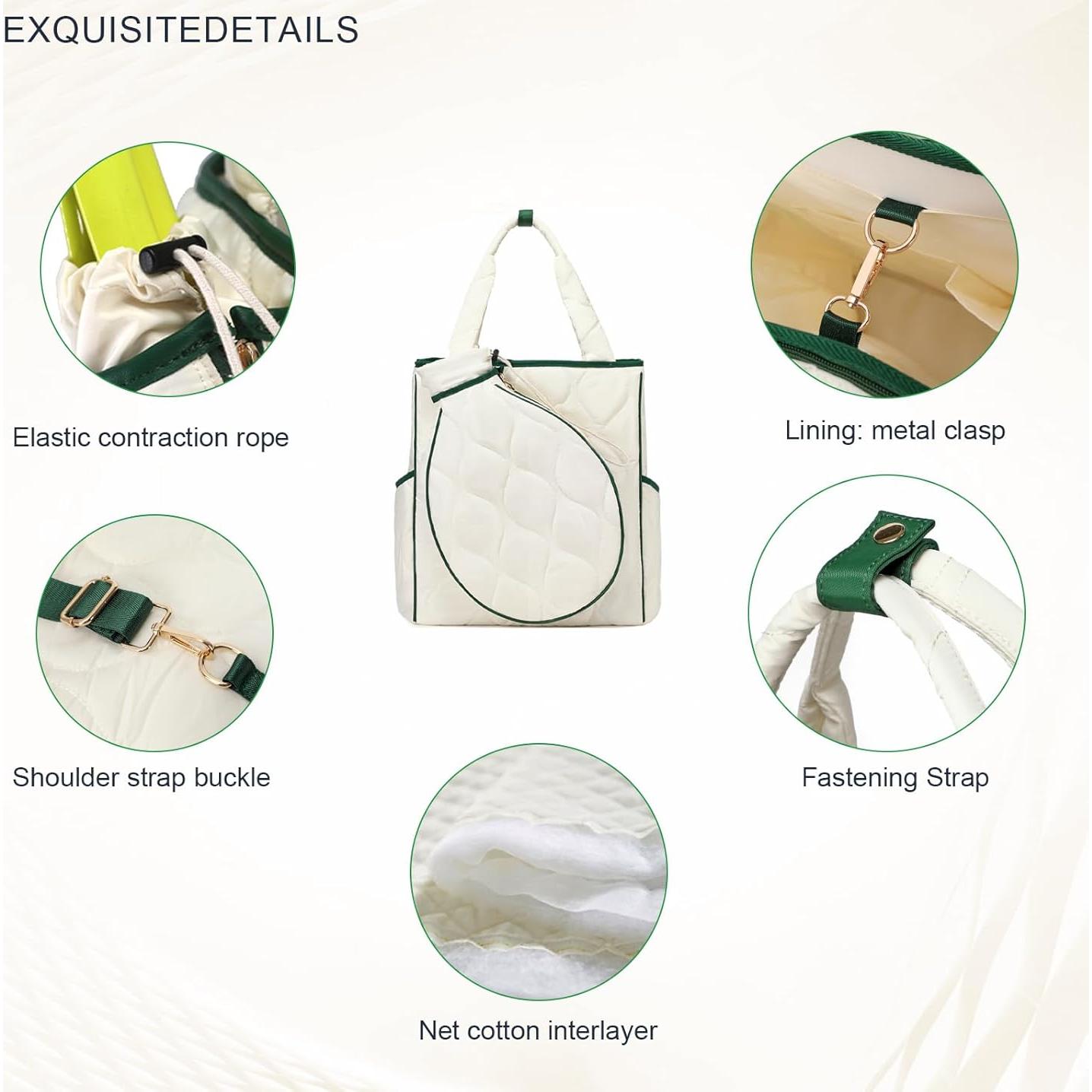 Bolsa de Tenis 2-en-1 CCGTIOR Q2438-01 25L Blanca