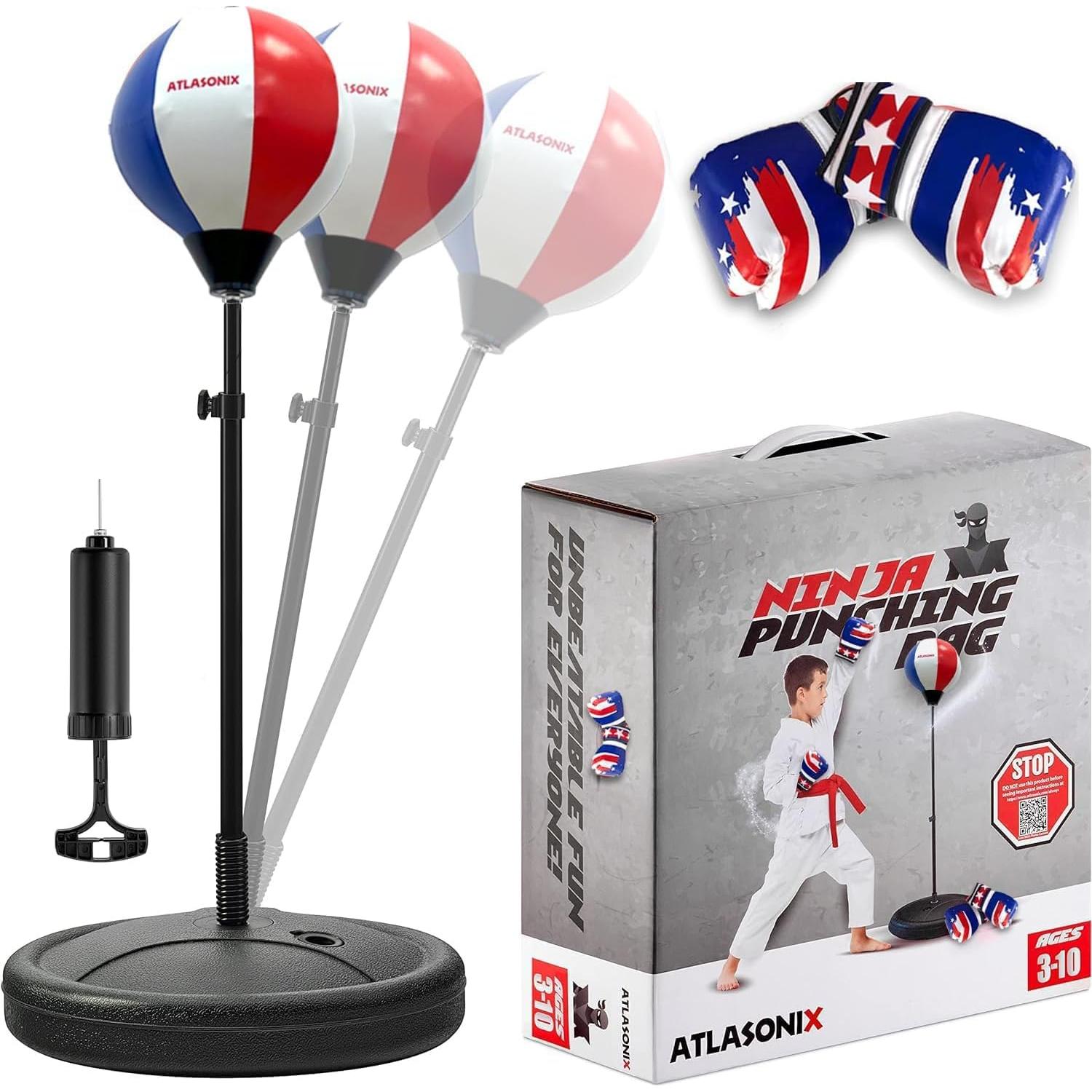 Saco de Boxeo de Pie Atlasonix para Niños 8-12 Años