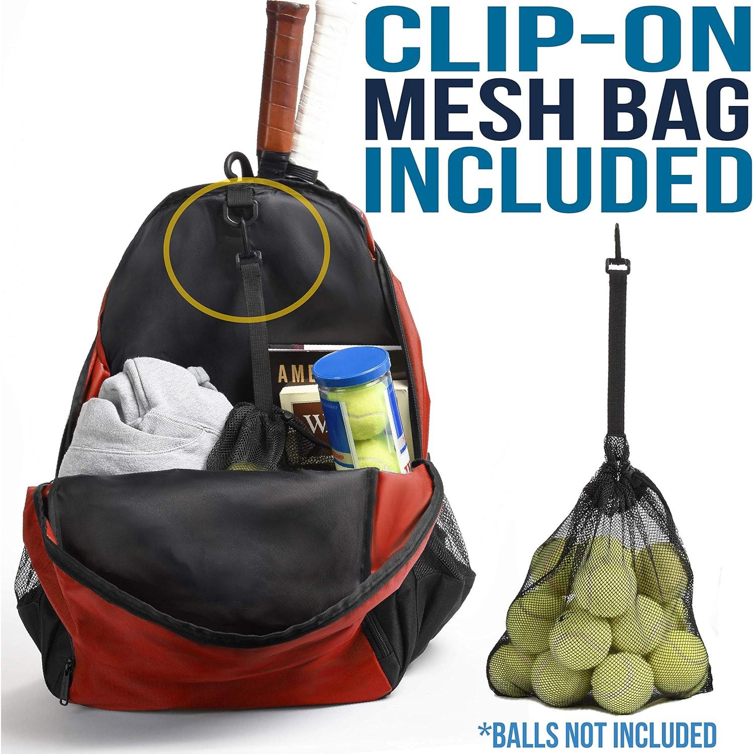 Mochila de Tenis Athletico Premier para 2 Raquetas - Rojo