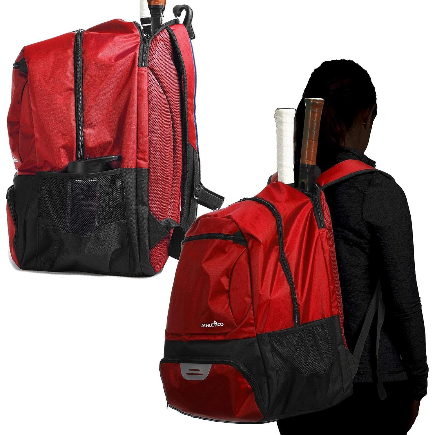 Mochila de Tenis Athletico Premier para 2 Raquetas - Rojo