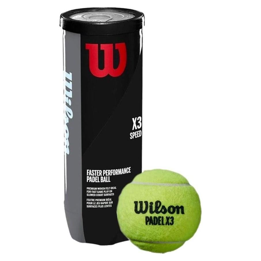 Pelotas de Padel Wilson X3 Speed - Paquete de 3 Unidades