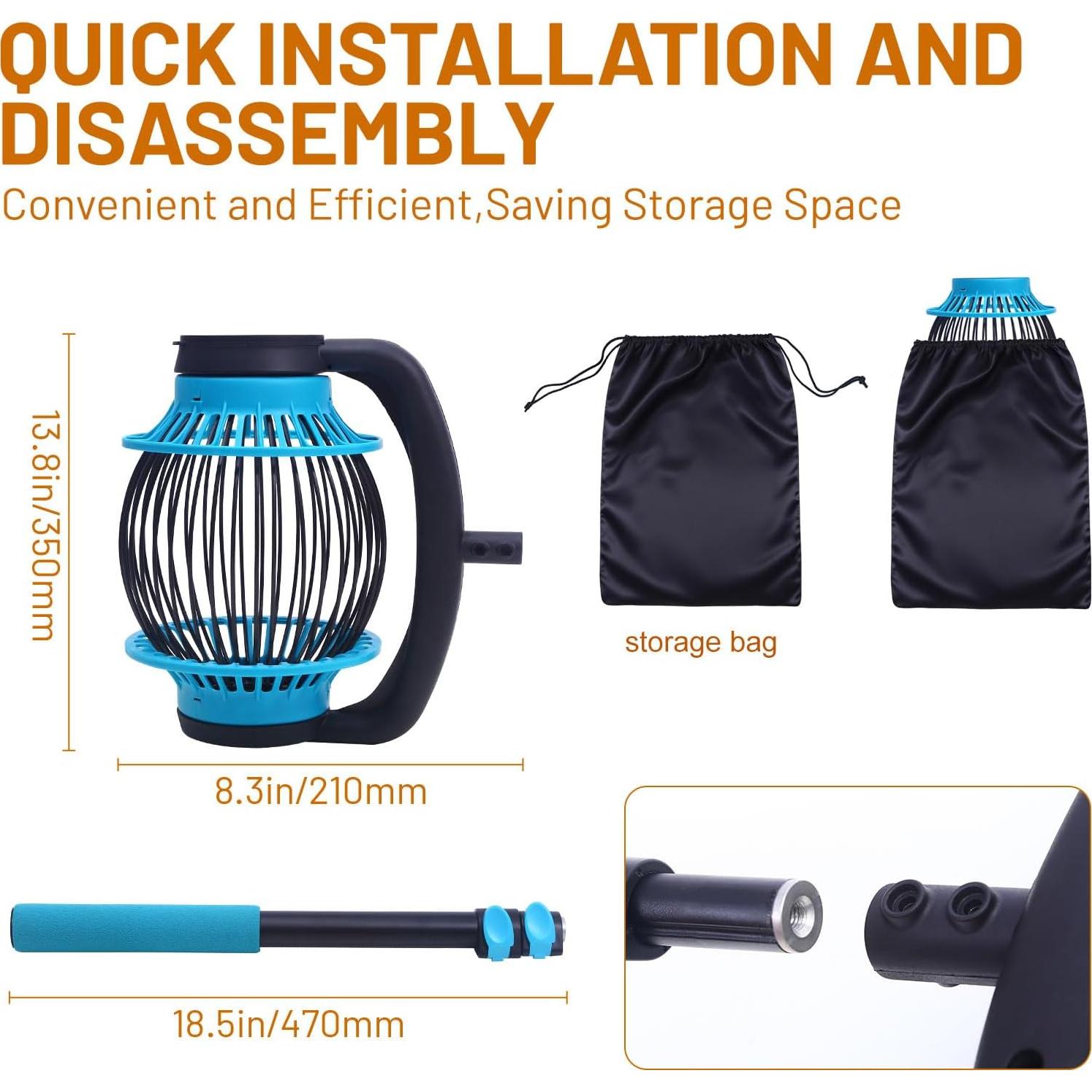 Rodillo Recolector de Pelotas de Tenis Xiwrdok Ajustable 20 Pelotas
