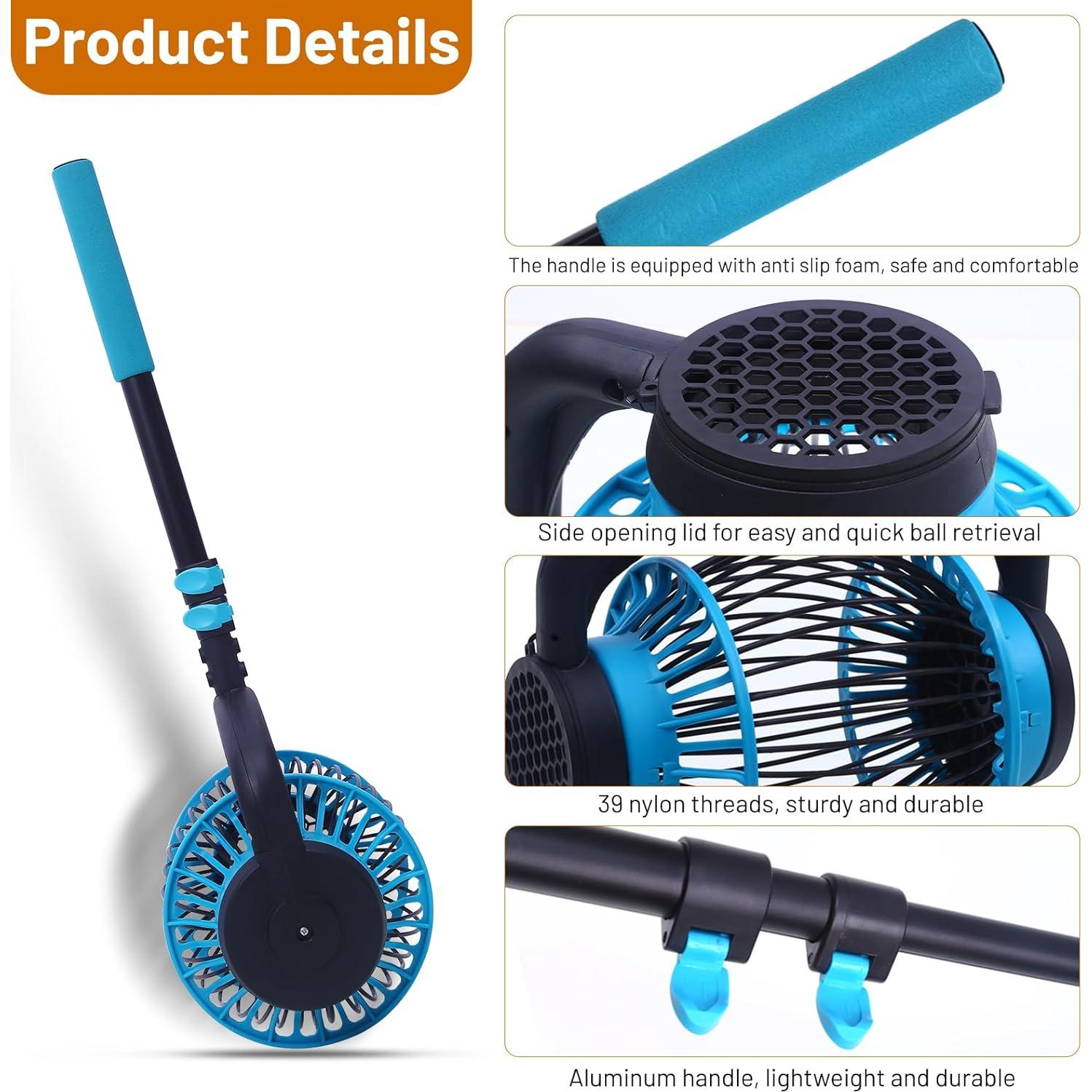 Rodillo Recolector de Pelotas de Tenis Xiwrdok Ajustable 20 Pelotas