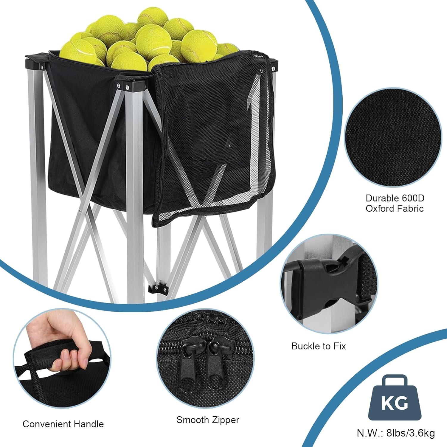 Cesta Plegable para Pelotas de Tenis Nobirent 160 Pelotas