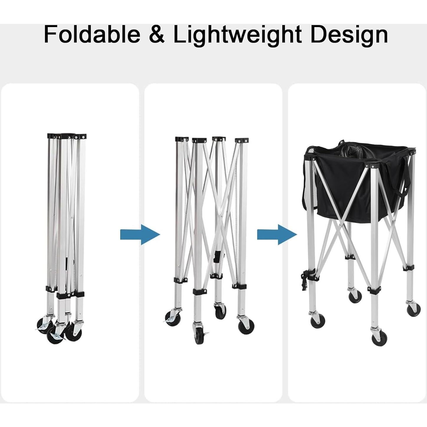 Cesta Plegable para Pelotas de Tenis Nobirent 160 Pelotas