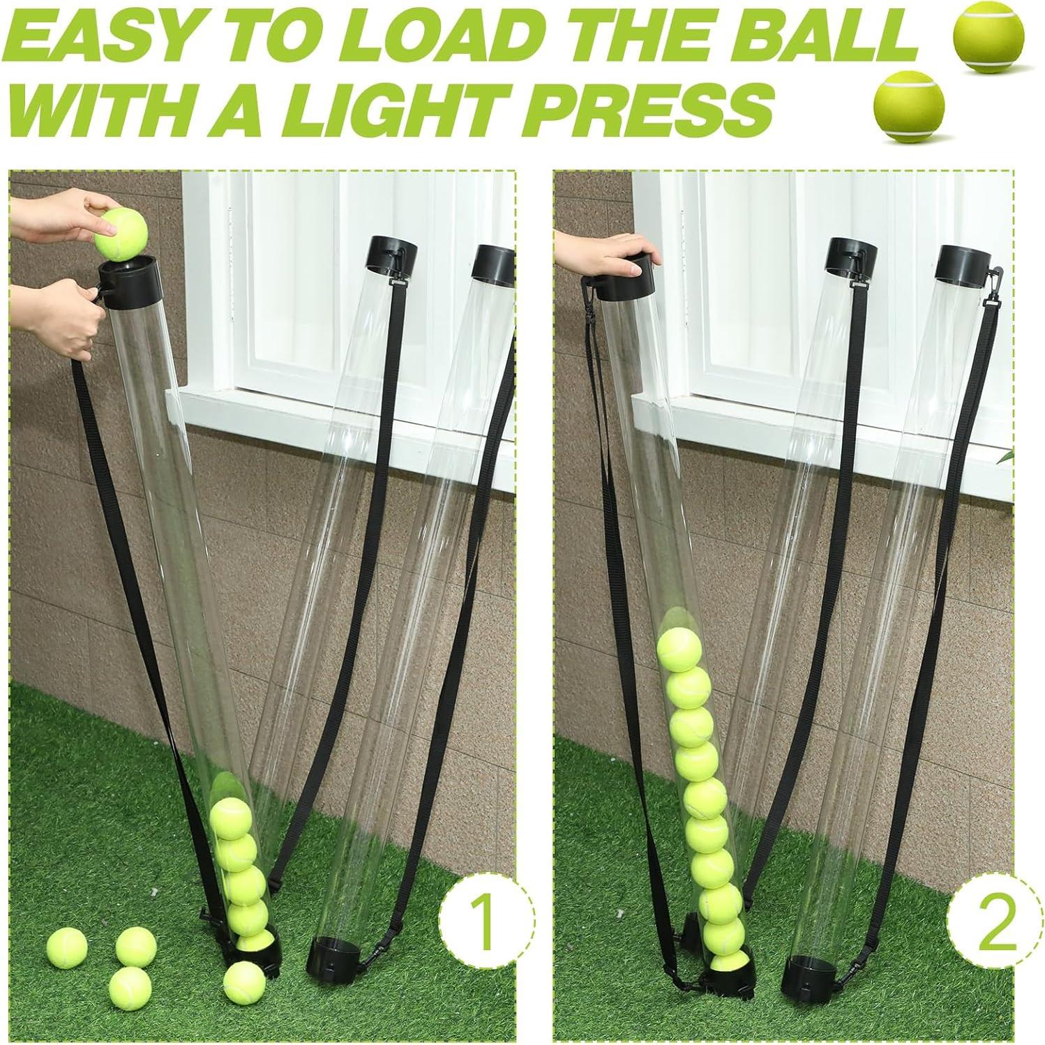 Recogedor de Pelotas de Tenis Jerify - 3 Tubos para 18 Pelotas