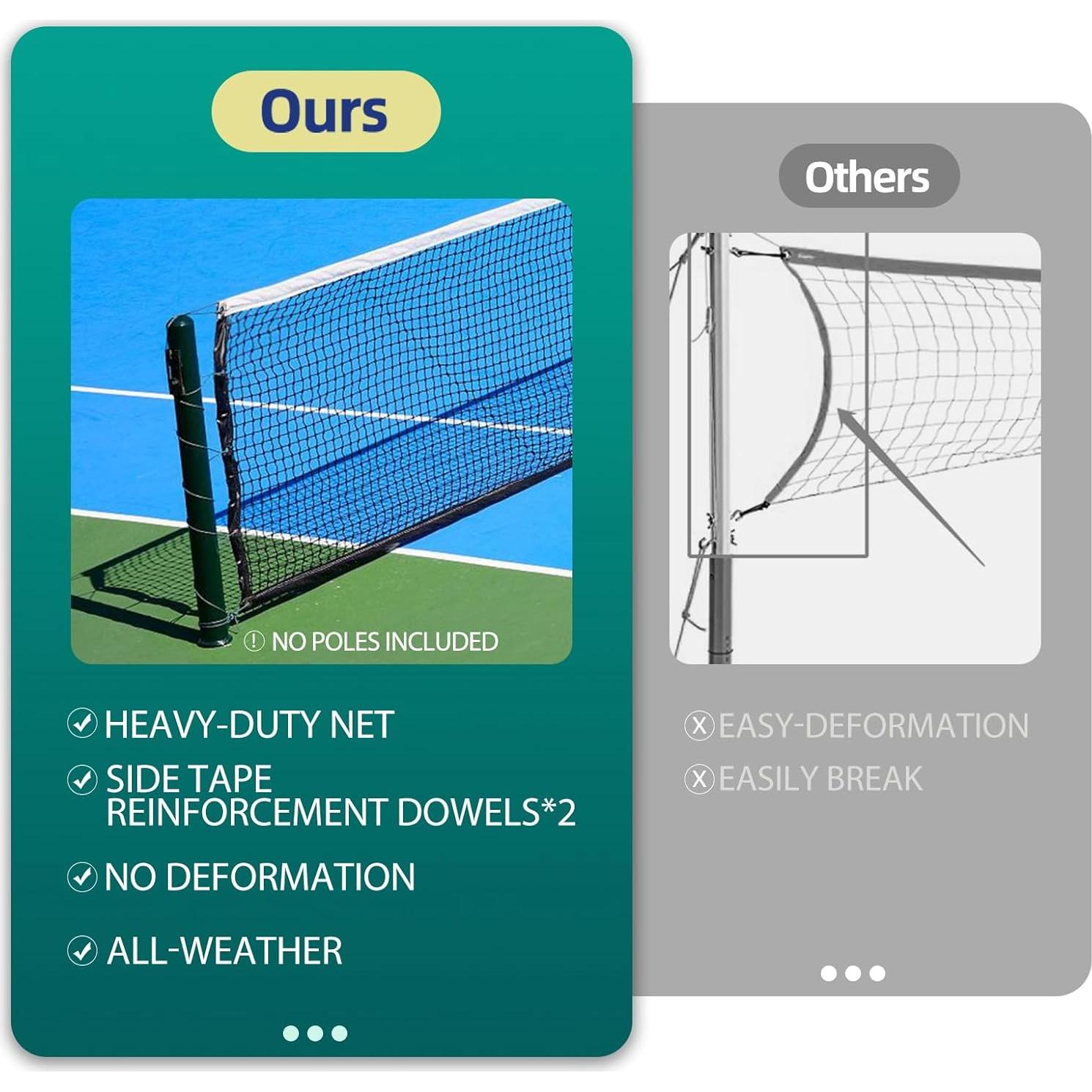 Red de Tenis PROGOAL S-TN 12.8M Nylon Alta Resistencia