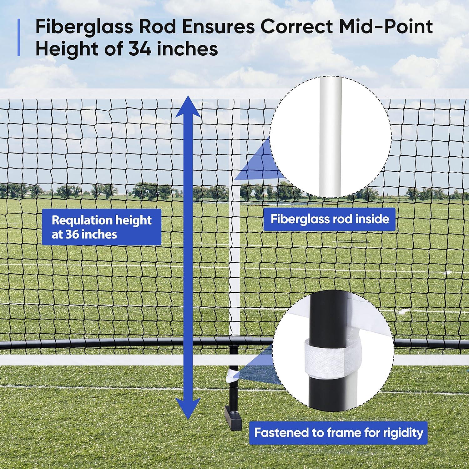 Red de Pickleball Portátil F2C 6.7m con Bolsa de Transporte