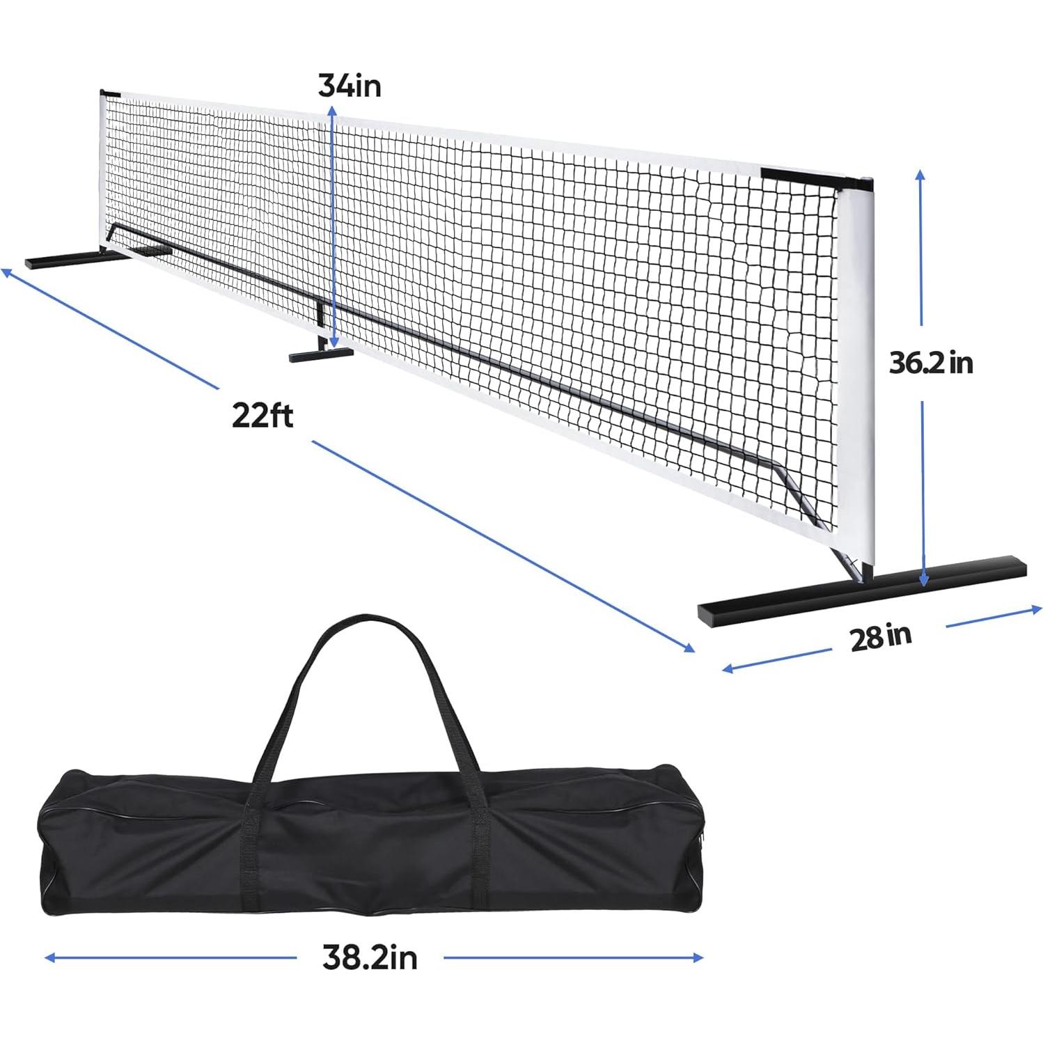 Red de Pickleball Portátil F2C 6.7m con Bolsa de Transporte