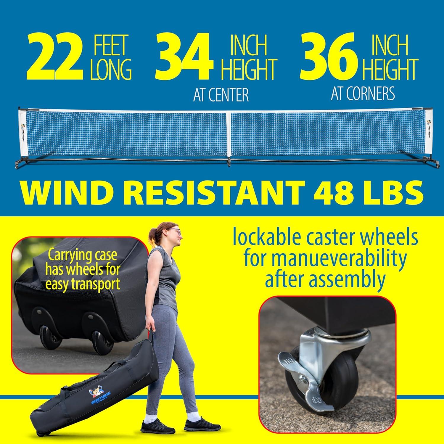 Red de Pickleball Pesada CUALQUIER DEPORTE 6.71m x 0.91m