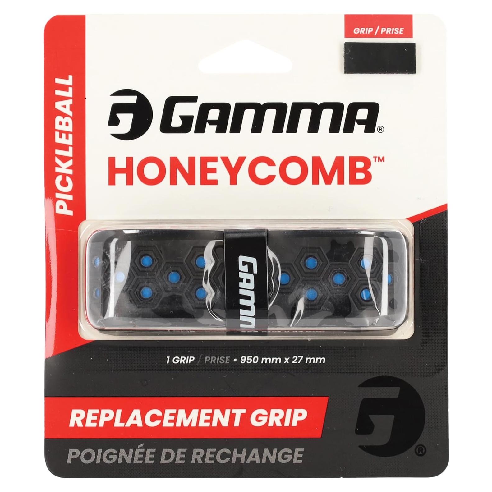 Agarre de Reemplazo GAMMA Panal para Pickleball Negro/Azul