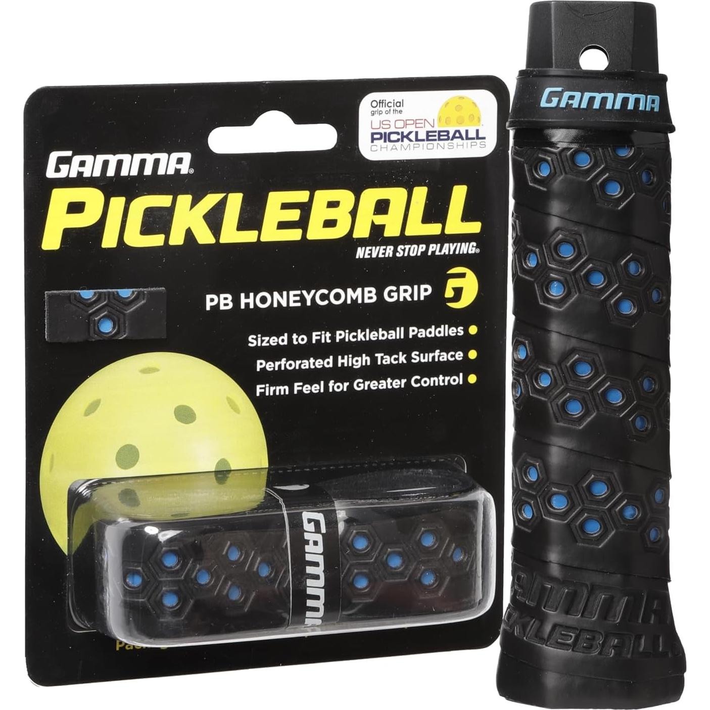 Agarre de Reemplazo GAMMA Panal para Pickleball Negro/Azul