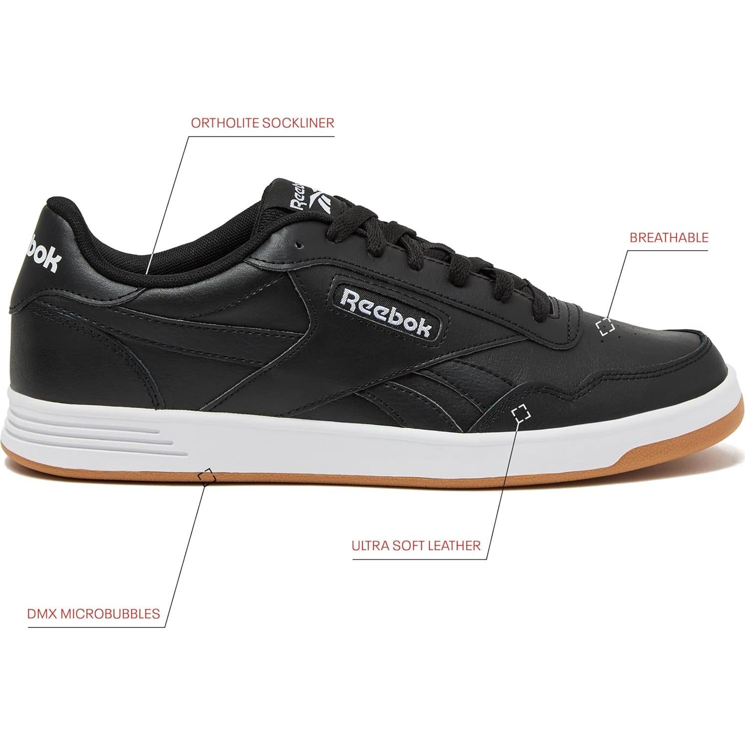 Zapatillas Reebok Court Advance Hombre - Calzado Casual Negro 8.5