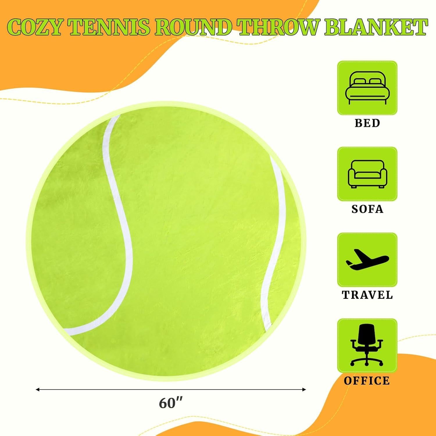 Manta Redonda de Tenis Hahafelt 152 cm Franela Suave