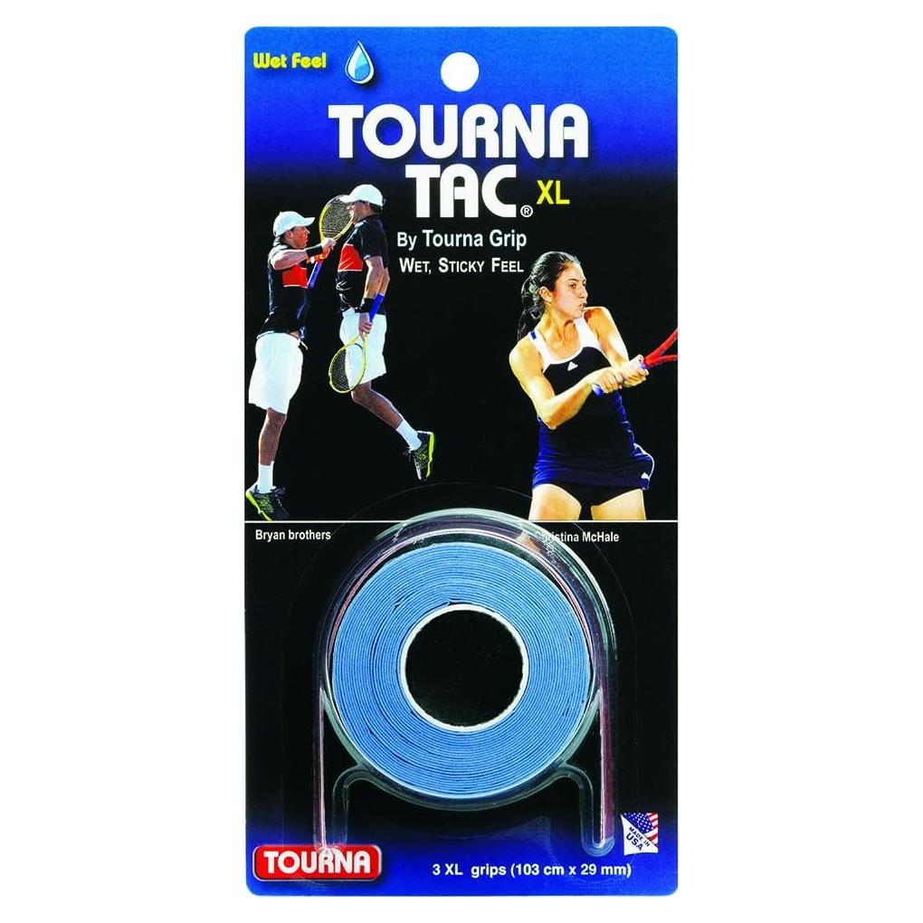 Agarre de Tenis Tourna Tac XL - Paquete de 3 Rollos Azul