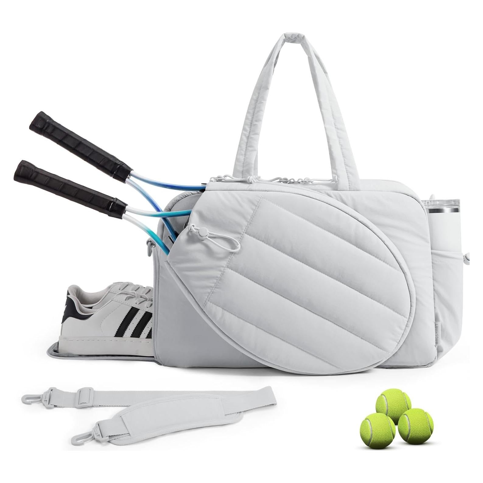 Bolsa de Gimnasio de Tenis BAGSMART Gris Claro 35L