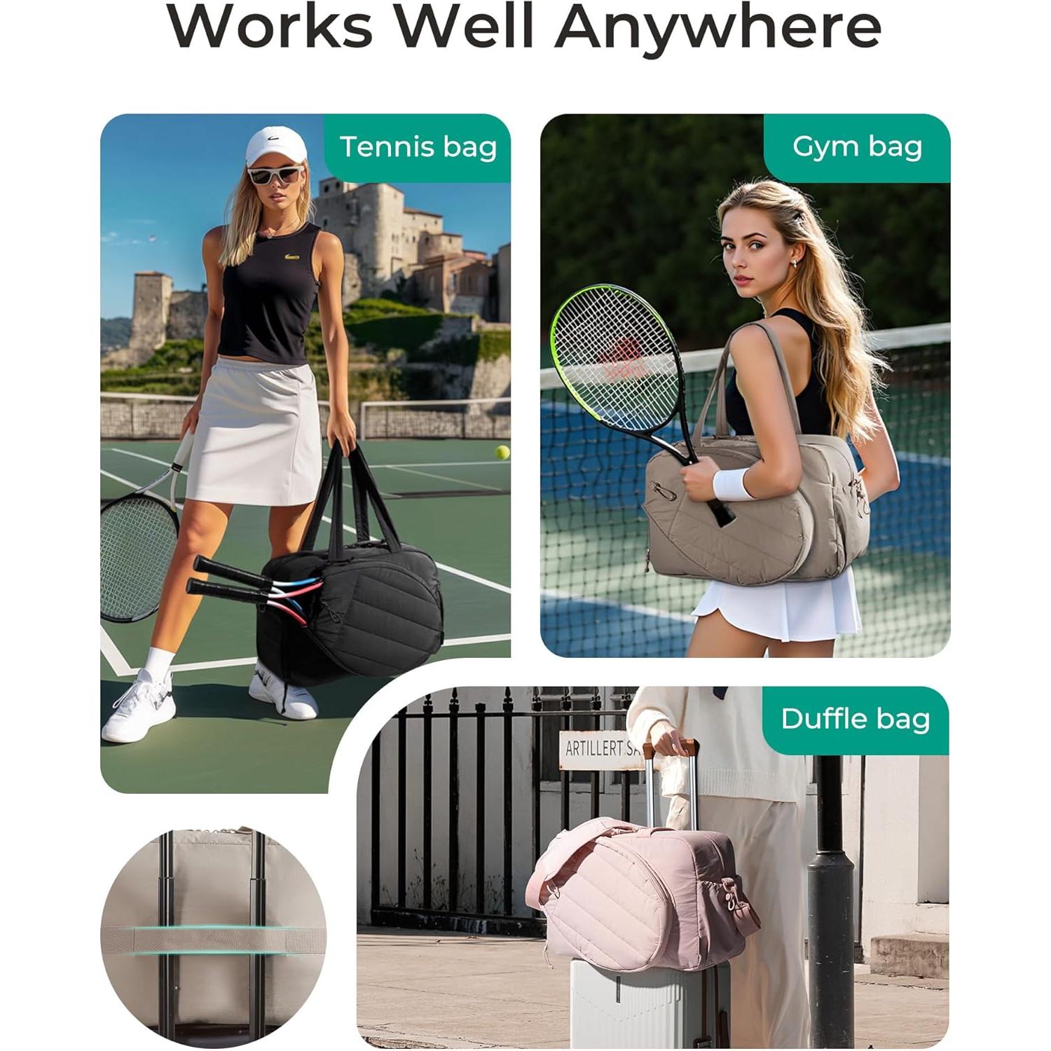 Bolsa de Gimnasio de Tenis BAGSMART Gris Claro 35L