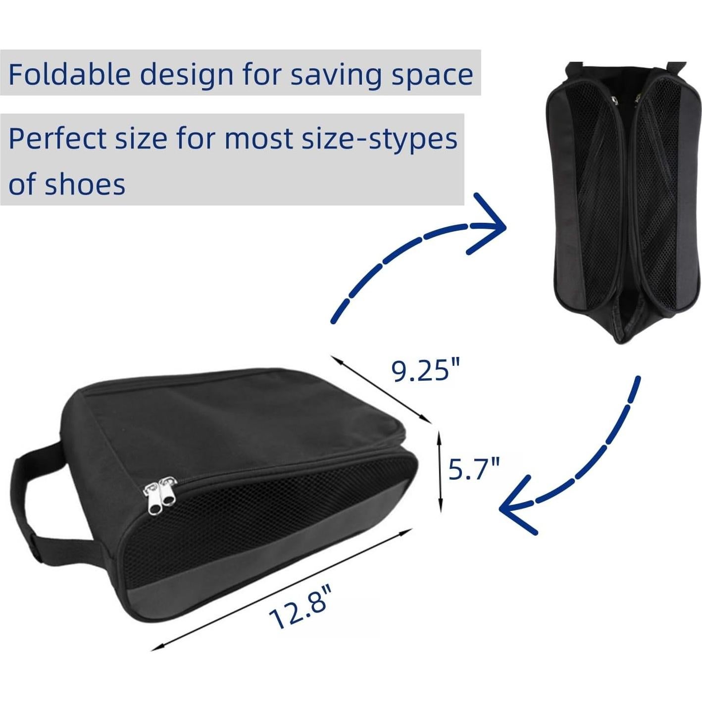 Bolsa de Zapatos de Golf Impermeable Sanseenia Unisex Gris