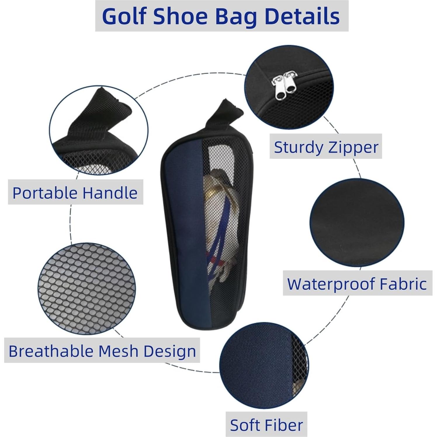 Bolsa de Zapatos de Golf Impermeable Sanseenia Unisex Gris
