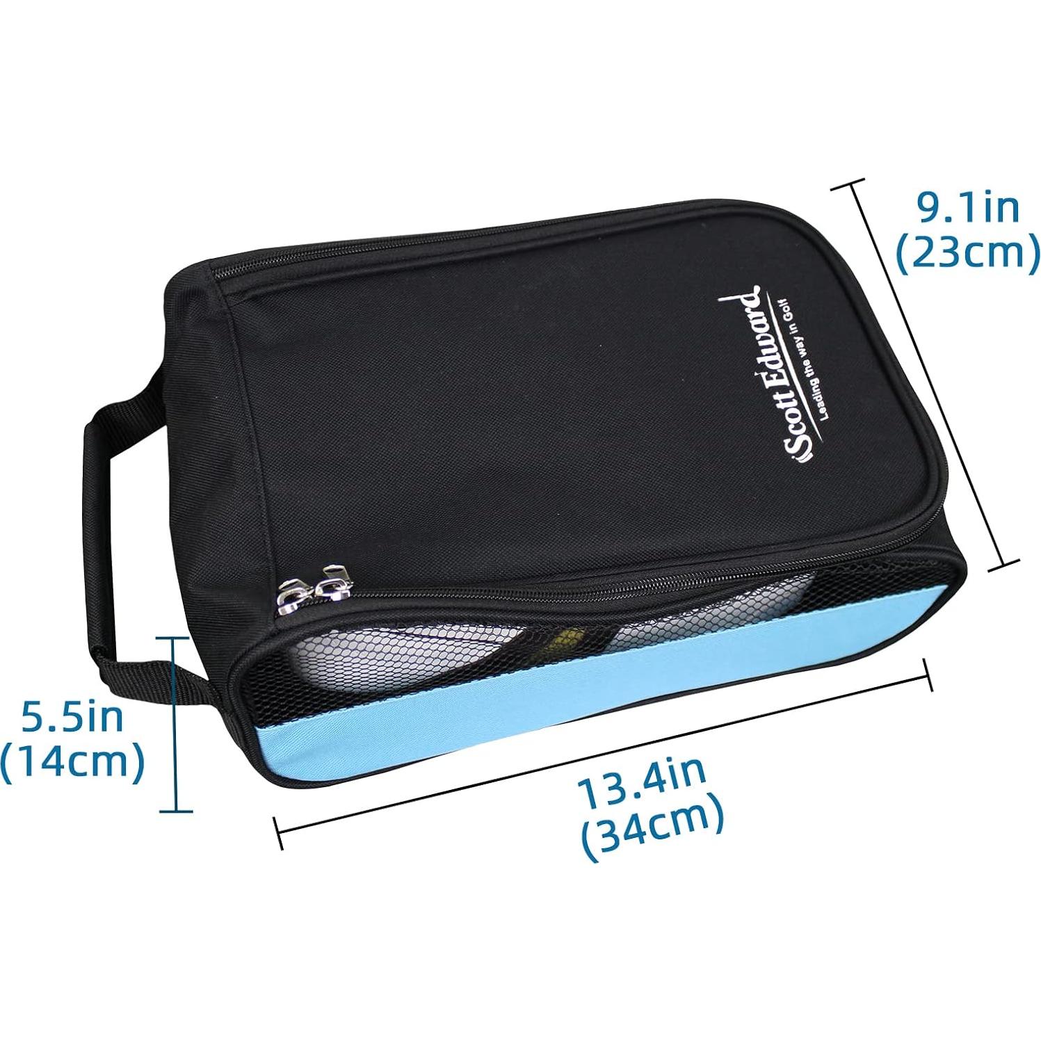 Bolsa de Zapatos de Golf Portátil Scott Edward Impermeable 34x23cm