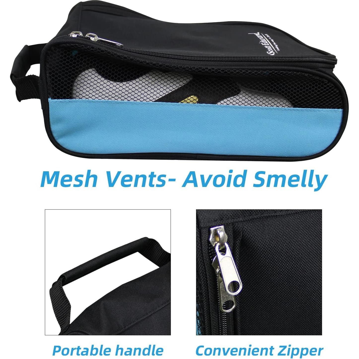 Bolsa de Zapatos de Golf Portátil Scott Edward Impermeable 34x23cm