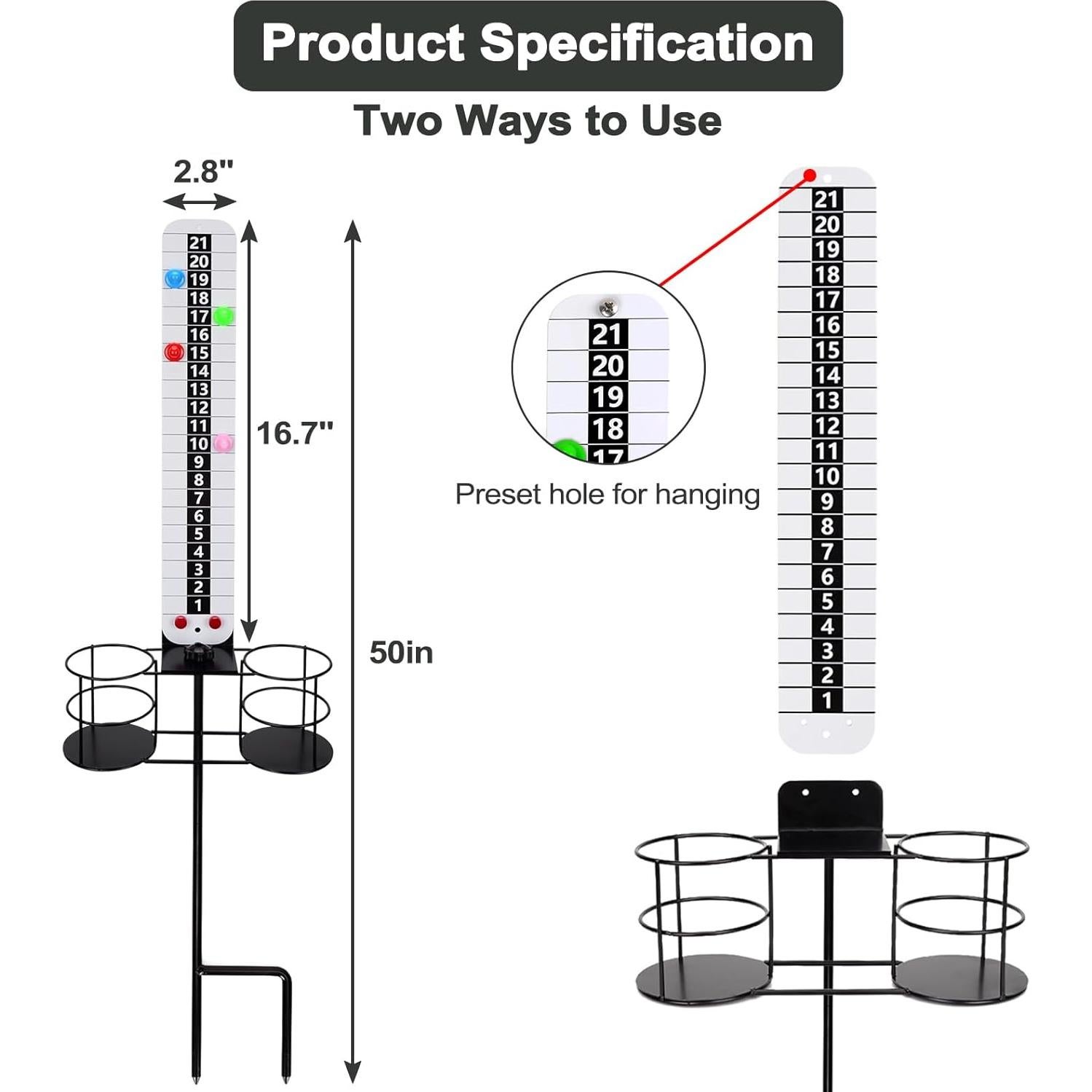 Tablero de Puntuación de Metal Teamaze con Soporte para Bebidas