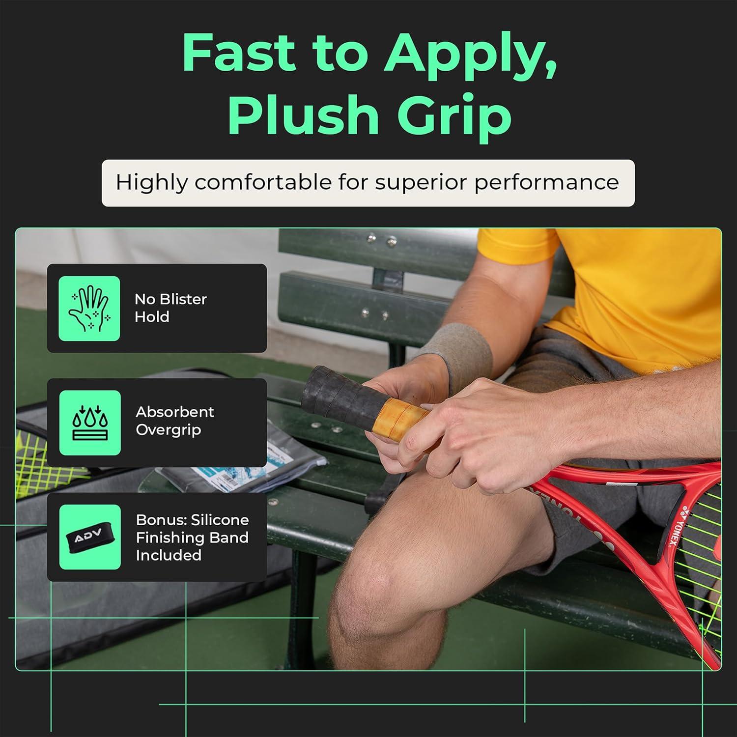 Cinta de Sobregrip para Tenis ADV Tennis - Paquete de 60 Blanco