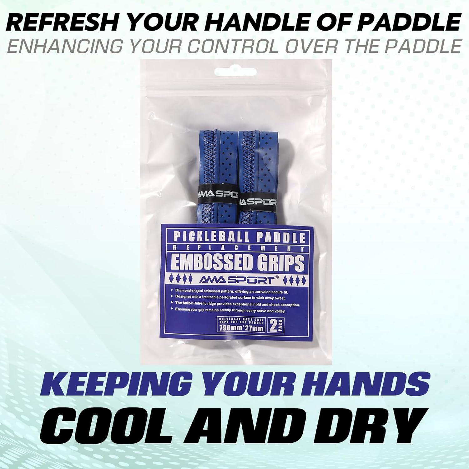 Cinta de Agarre Antideslizante AMA SPORT para Palas de Pickleball - Paquete de 2