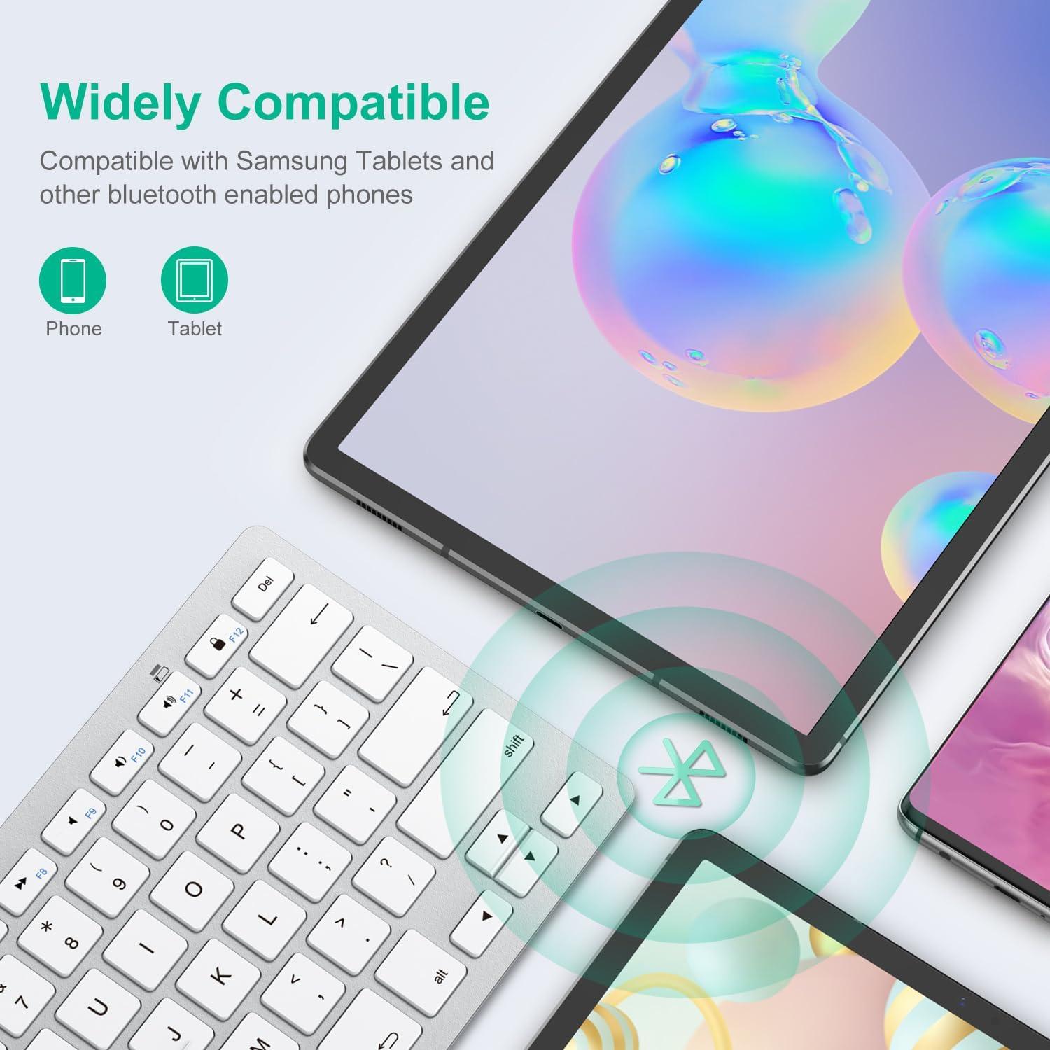 Teclado Bluetooth SPARIN para Samsung Galaxy Tab A9+ Gris