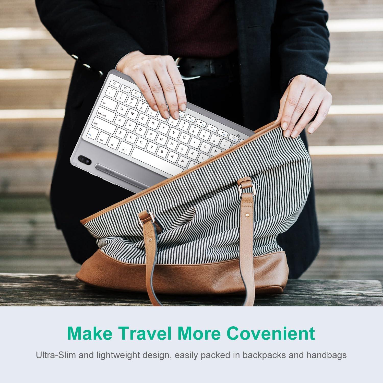 Teclado Bluetooth SPARIN para Samsung Galaxy Tab A9+ Gris