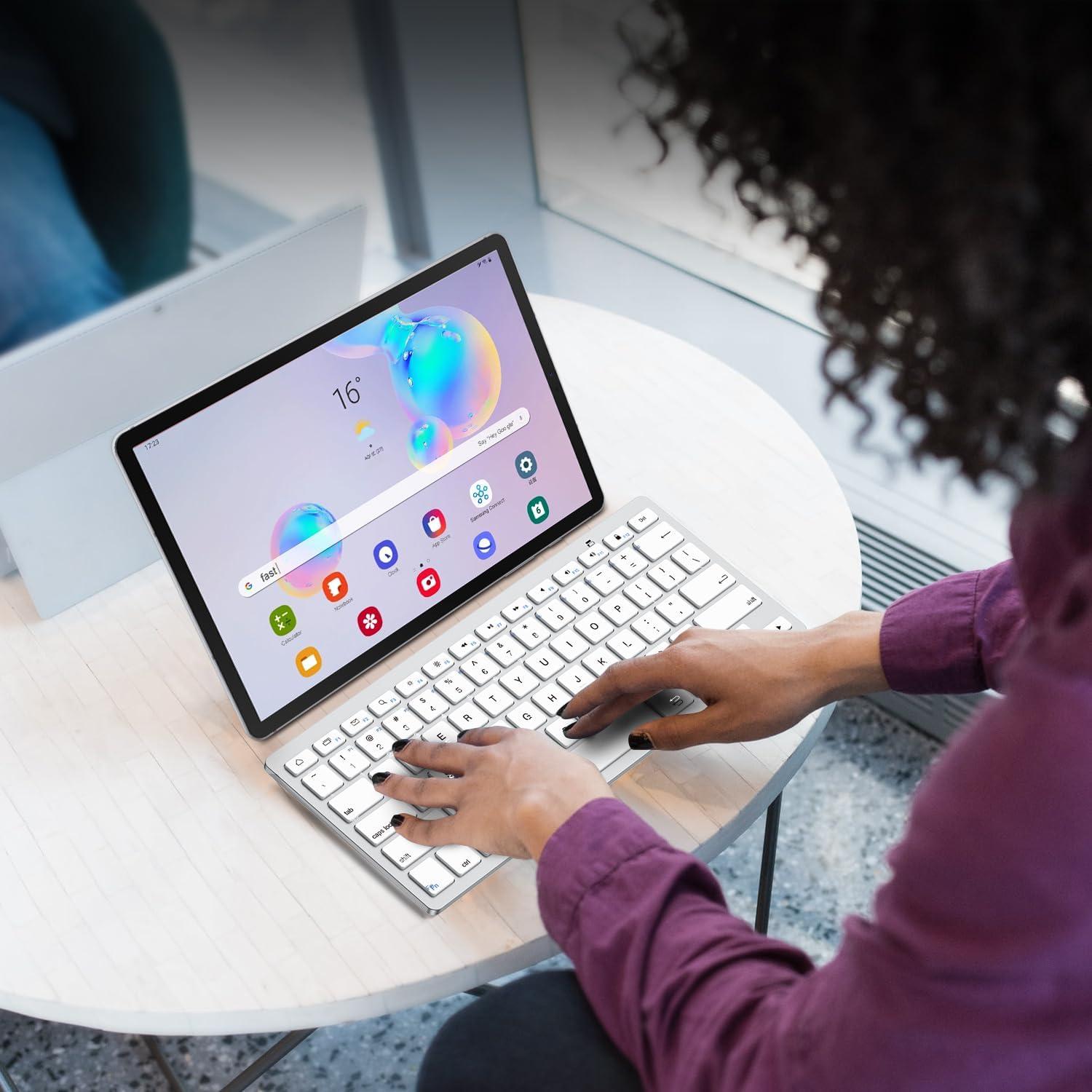 Teclado Bluetooth SPARIN para Samsung Galaxy Tab A9+ Gris