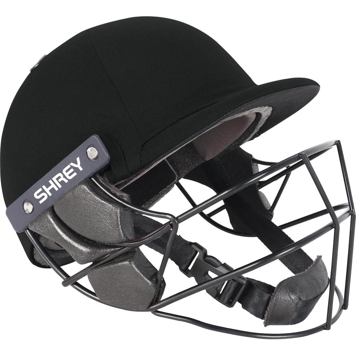 Casco de Cricket Shrey Armor Pro Guard Mediano Negro