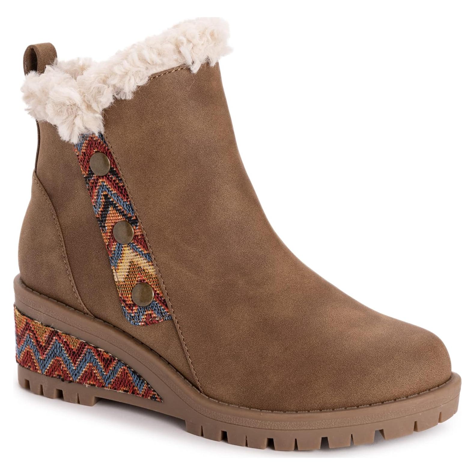 Botas de Cuña Halden MUK LUKS para Mujeres - Marrón 11