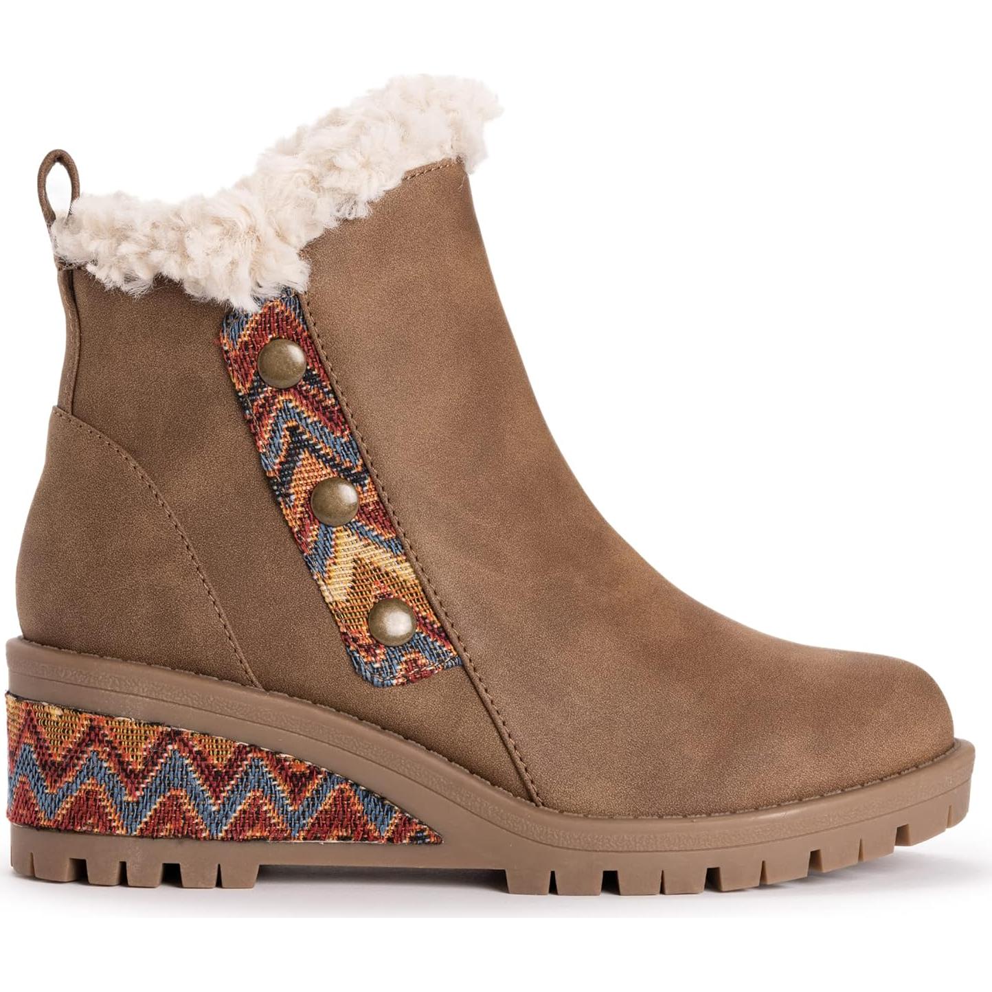 Botas de Cuña Halden MUK LUKS para Mujeres - Marrón 11