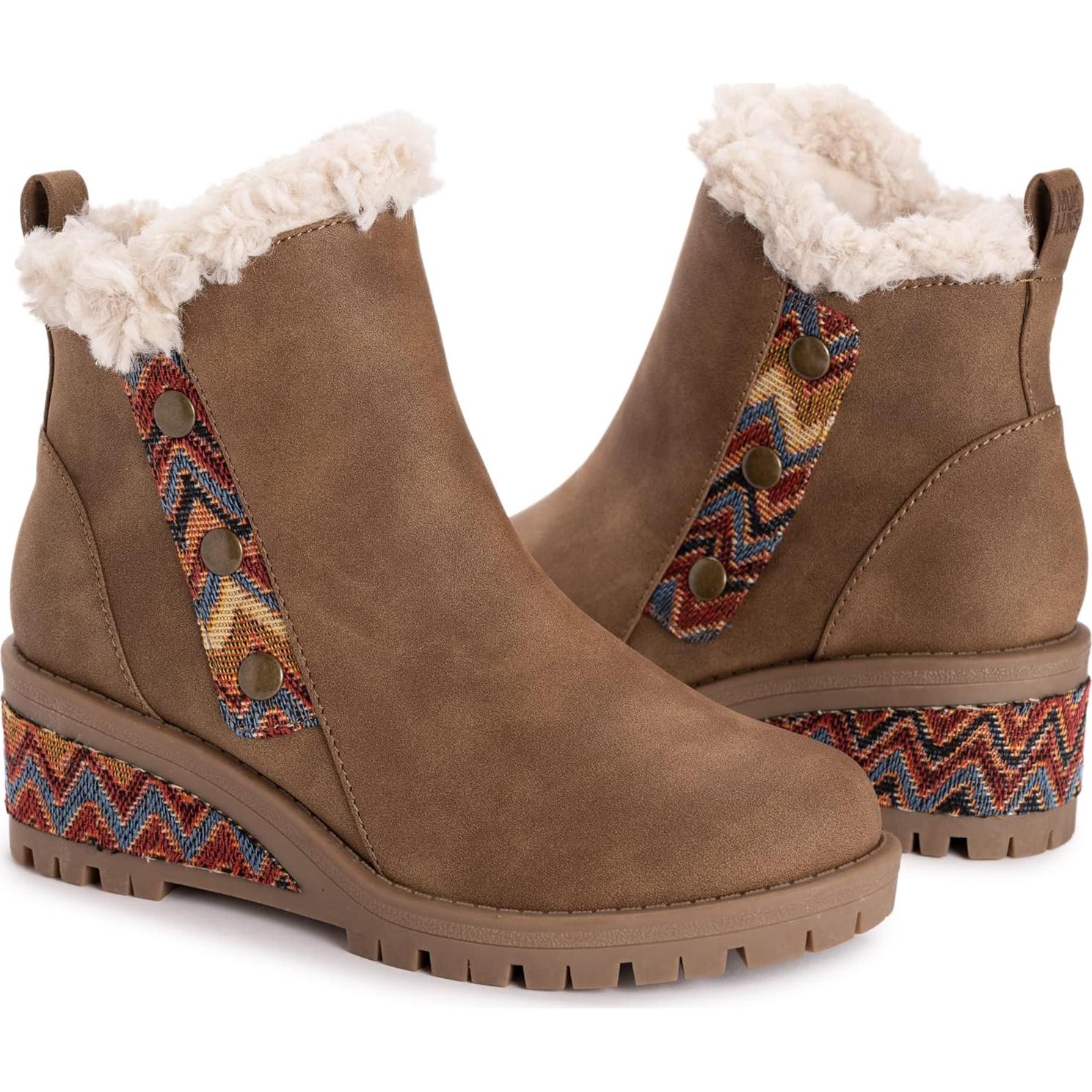 Botas de Cuña Halden MUK LUKS para Mujeres - Marrón 11