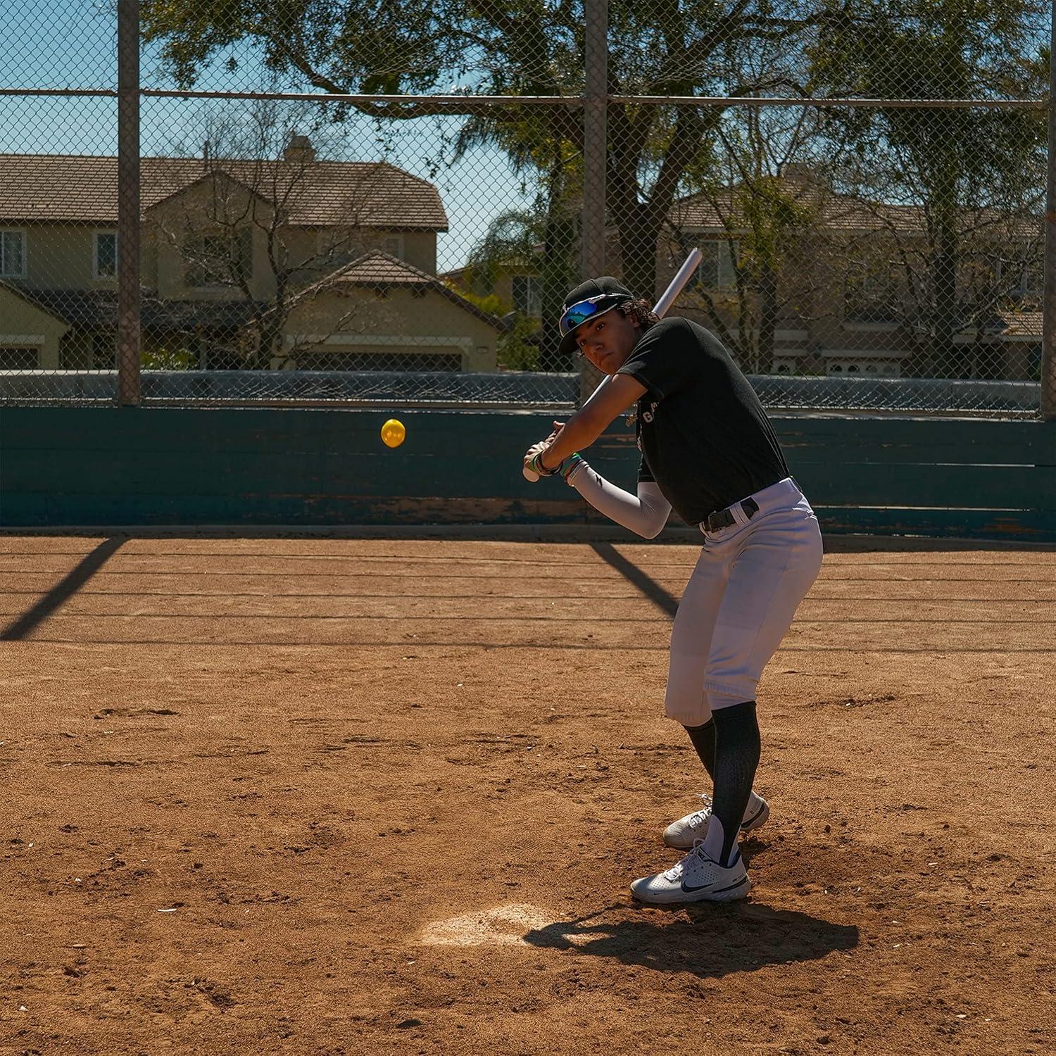 Bate de Entrenamiento PowerNet con 6 Micro Crushers Amarillos