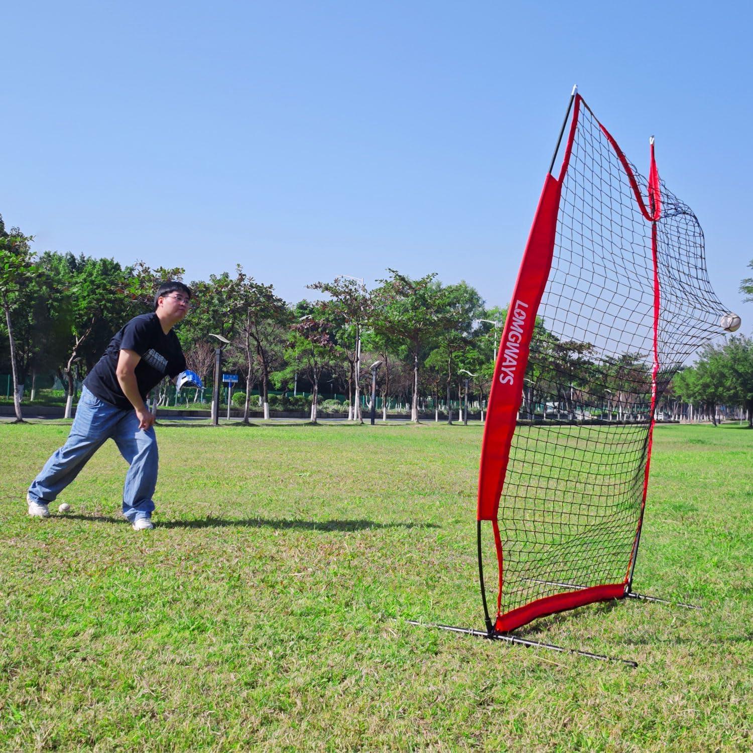Pantalla de Lanzamiento Portátil LOMGWAYS 4x7ft para Béisbol y Softbol