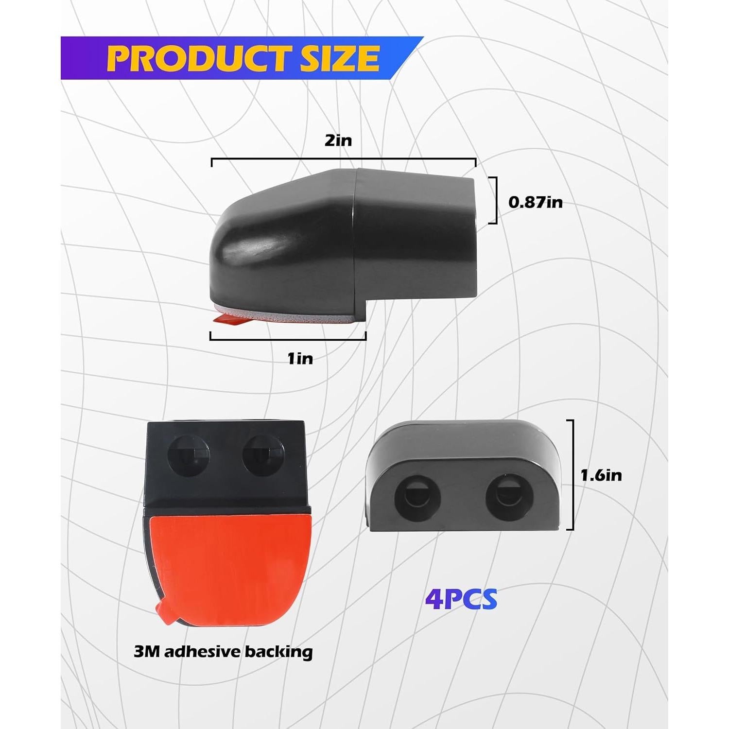 Silbatos para Ciervos SCUARI 4PCS Negro - Previene Colisiones