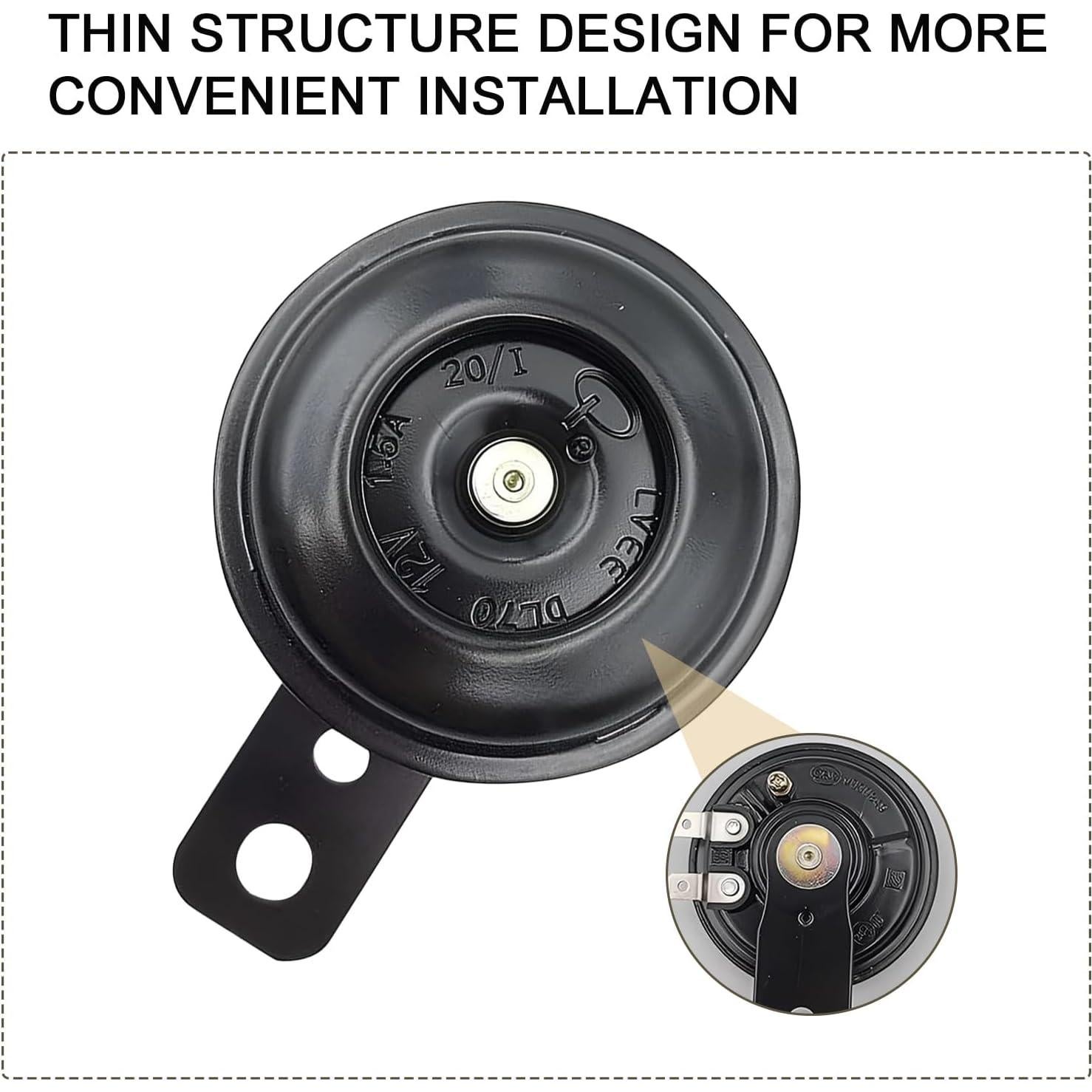 Silbato de Caracol Yumfugu 12V Universal Negro 125dB