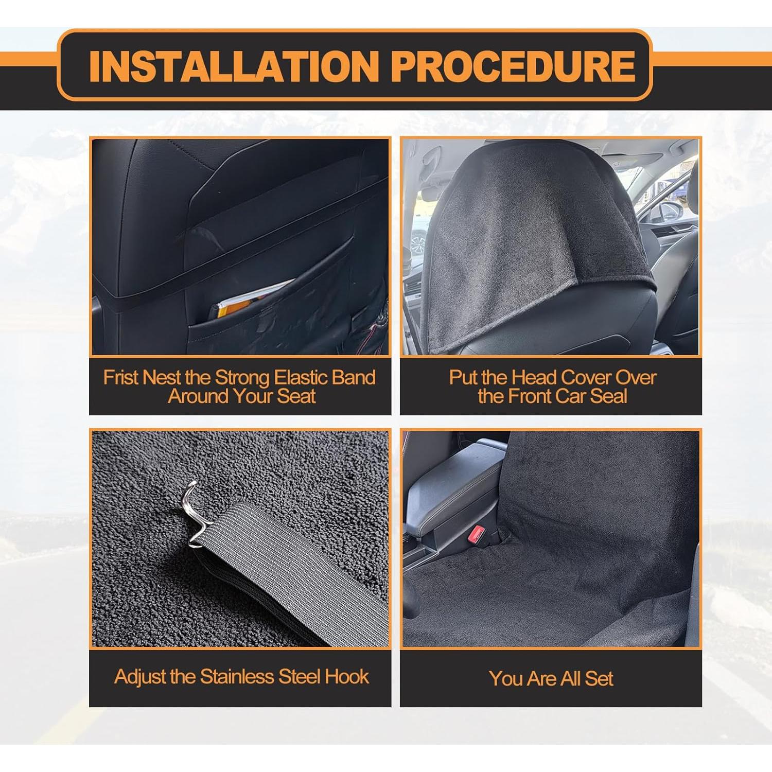 Funda de Asiento Impermeable KEVWR Negra para Auto