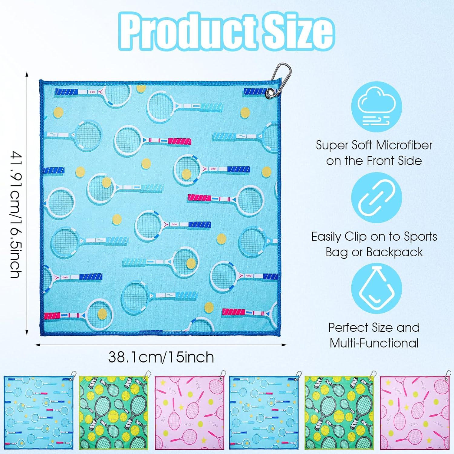 6 Toallas de Tenis Wutfuooo 38x42 cm Multicolor Absorbentes