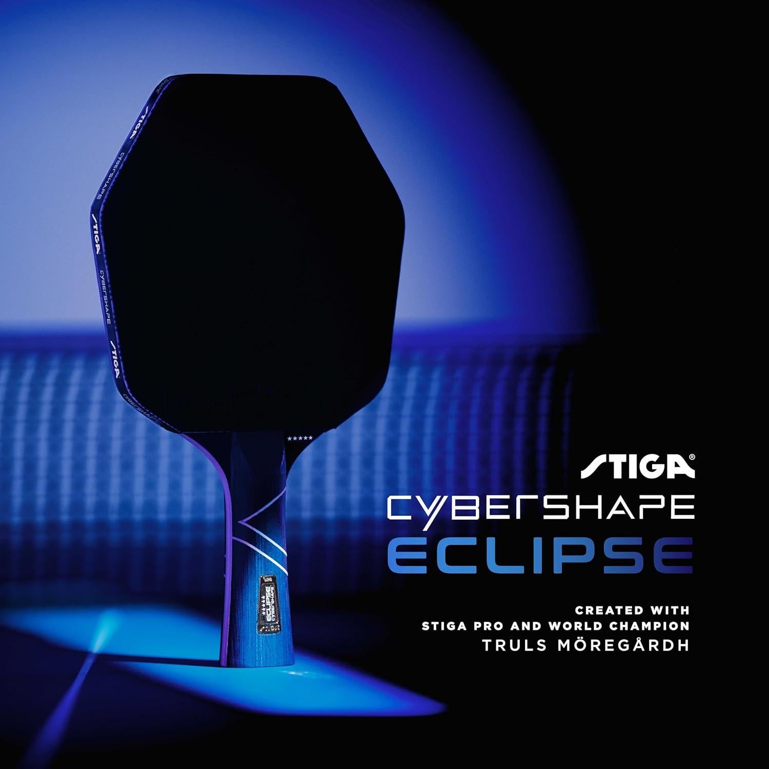 Paleta de Ping Pong STIGA Cybershape Eclipse - 5 Capas, 2.0 mm