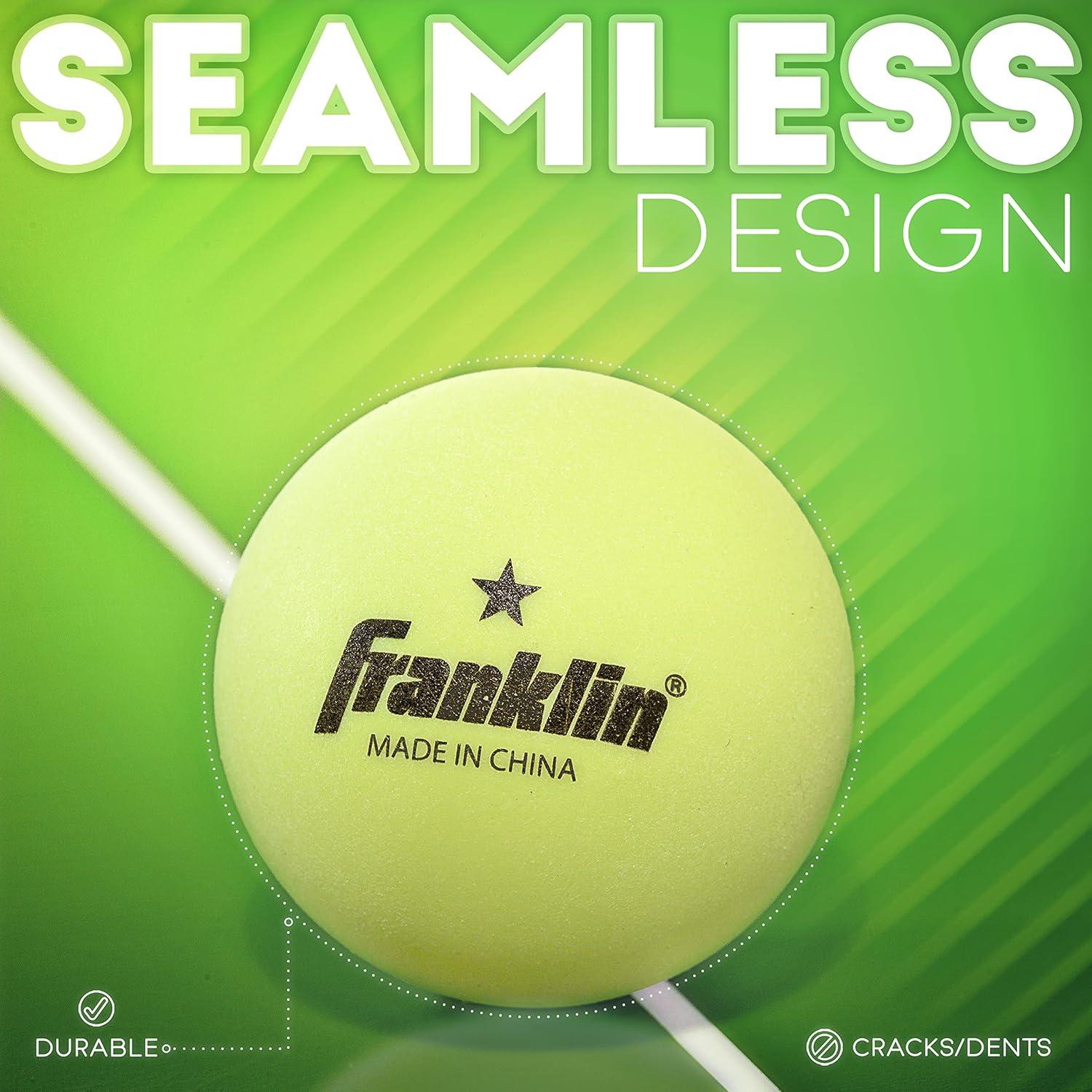 Pelotas de Ping Pong Brillantes Franklin Sports 40mm - Paquete de 6