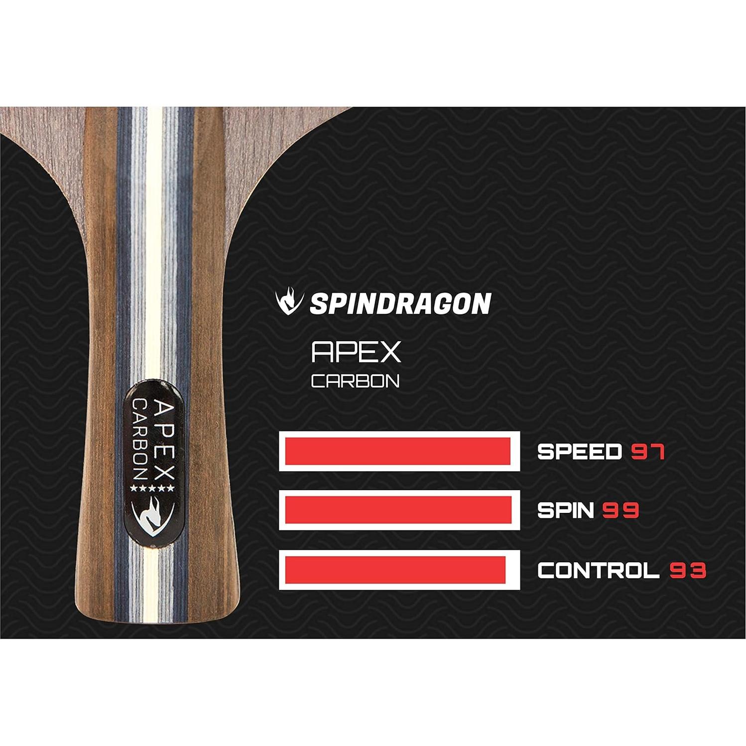Pala de Ping Pong Spindragon Apex Carbon Profesional 176g