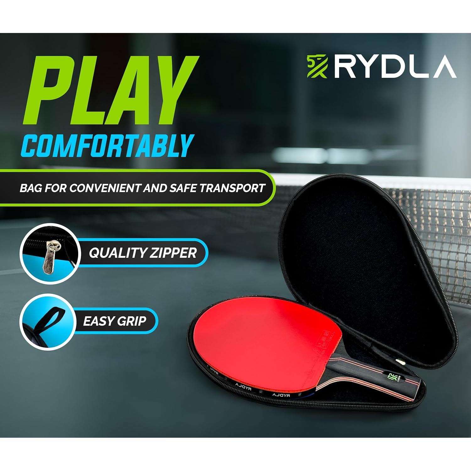 Paleta de Ping Pong Rydla Profesional con Fibra de Carbono