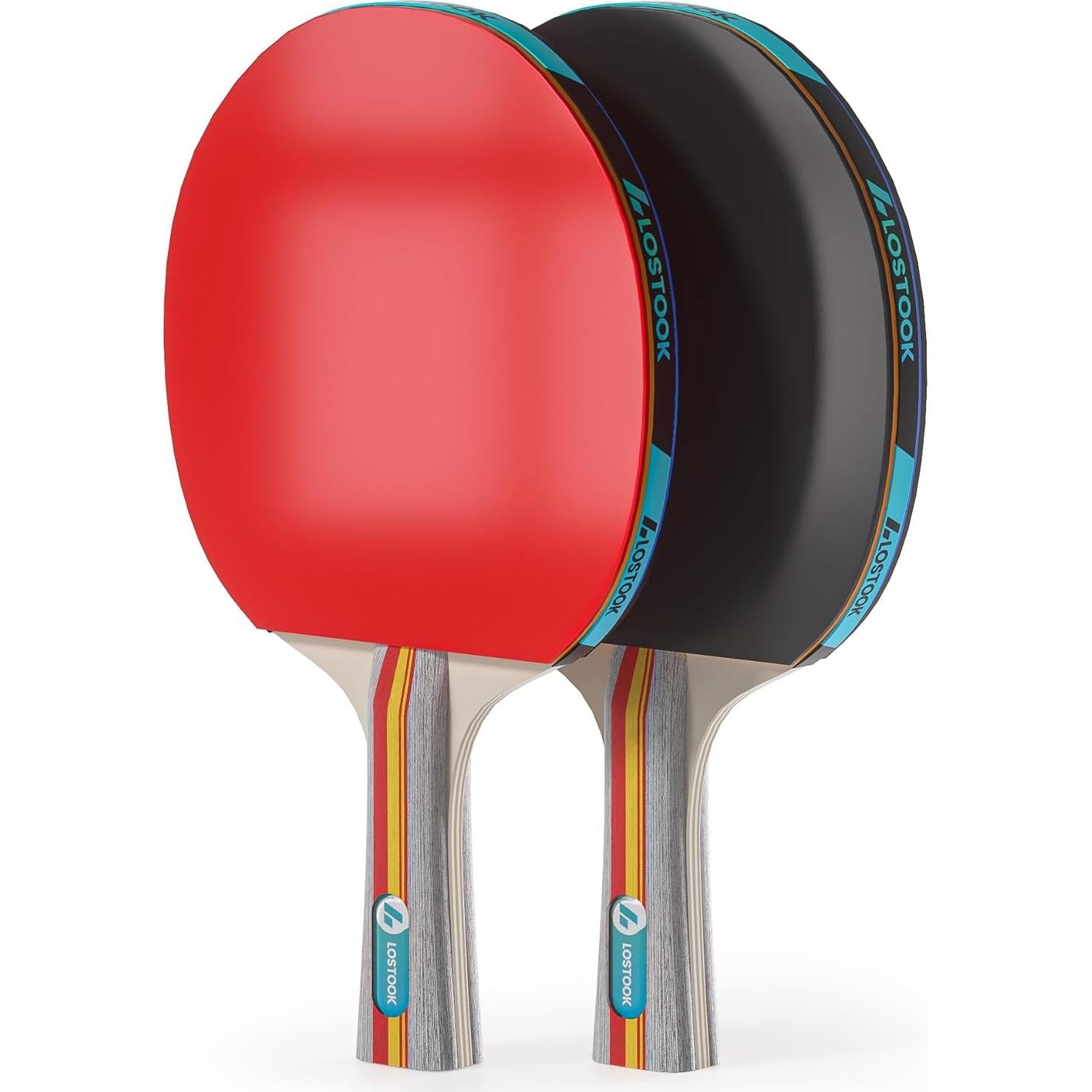 Juego de palas de ping pong Lostook LST-PPQP-k01-03 con estuche